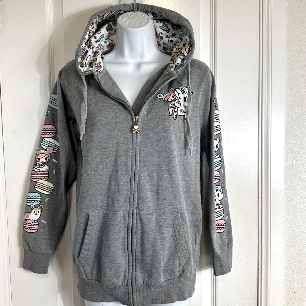 Tokidoki honey and butter hoodie rare Donutella macaron xs gray corgi euc Rare